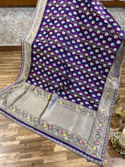 Banarasi saree with handcrafted zardhosi work border