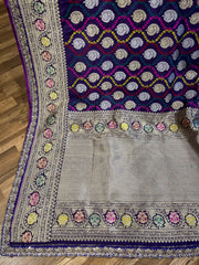 Banarasi saree with handcrafted zardhosi work border