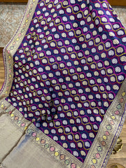 Banarasi saree with handcrafted zardhosi work border