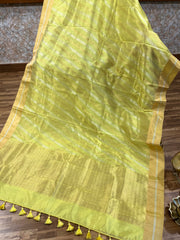 Chanderi pattu saree with ready to wear blouse