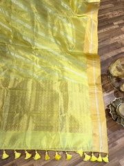 Chanderi pattu saree with ready to wear blouse