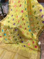 Zari Kota saree with contrast blouse