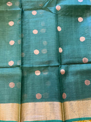 Zari Kota saree with contrast blouse