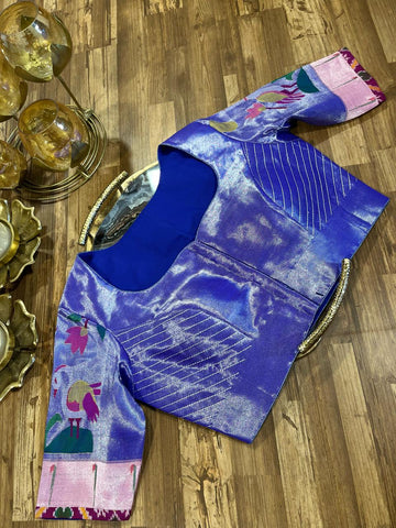 Pathani Pure Silk Tissue Blouse