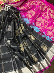 Black Soft Kanchi Pattu