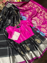 Black Soft Kanchi Pattu