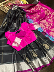 Black Soft Kanchi Pattu