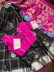 Black Soft Kanchi Pattu