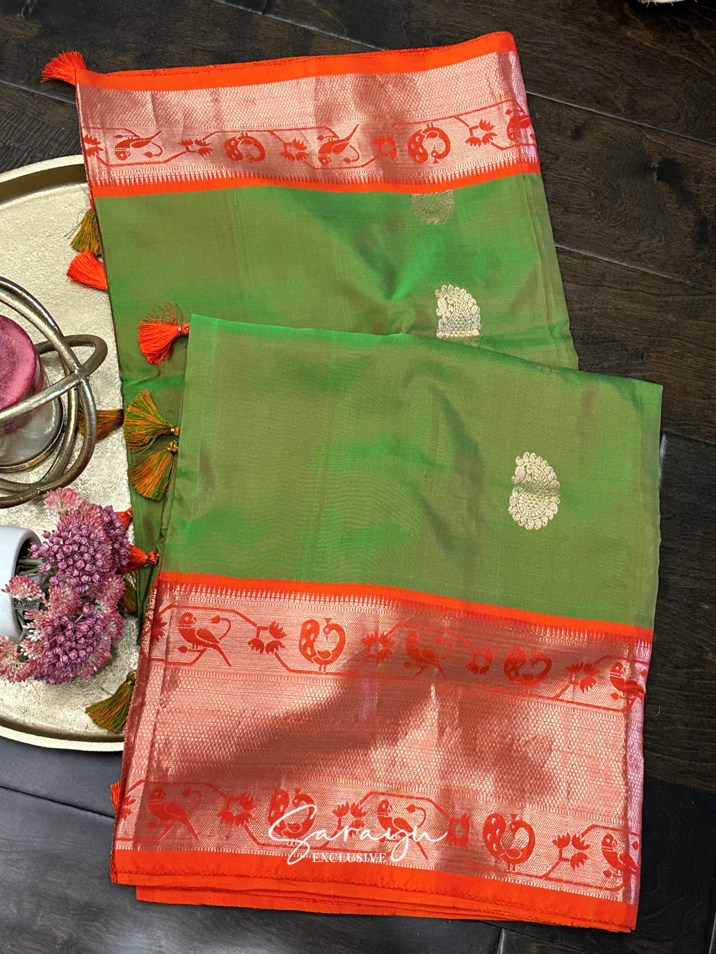 Red and Yellow Soft Kanchi Pattu