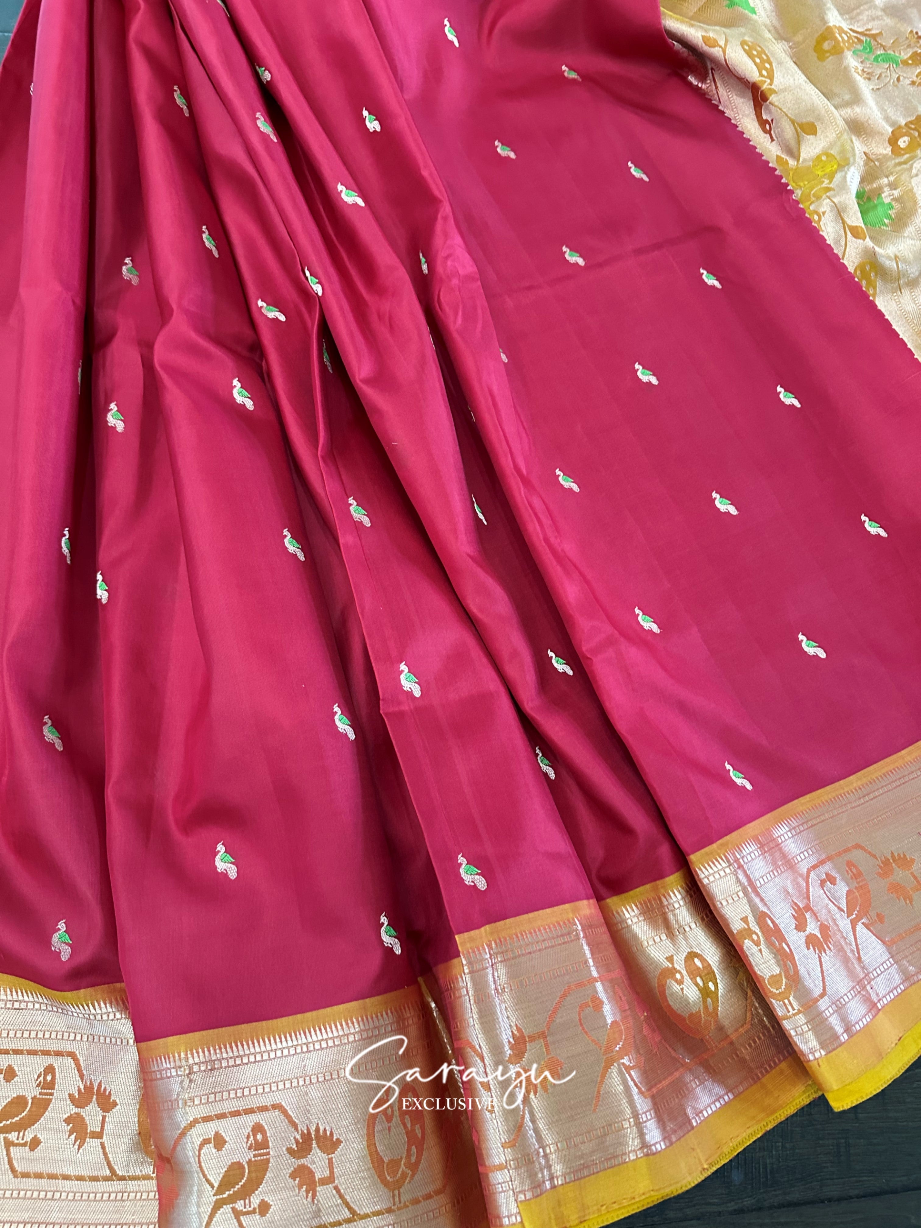 Red and Yellow Soft Kanchi Pattu