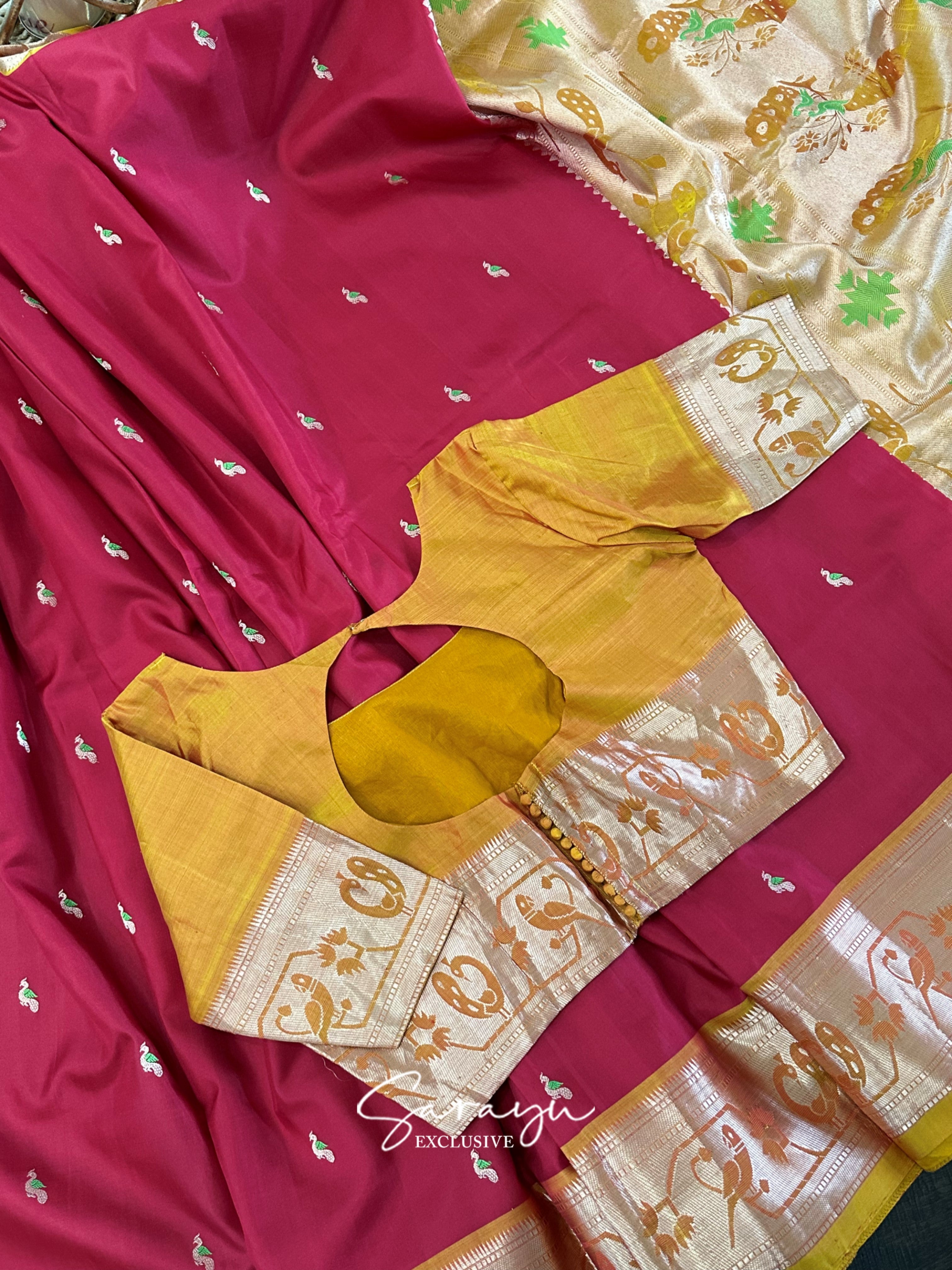 Red and Yellow Soft Kanchi Pattu