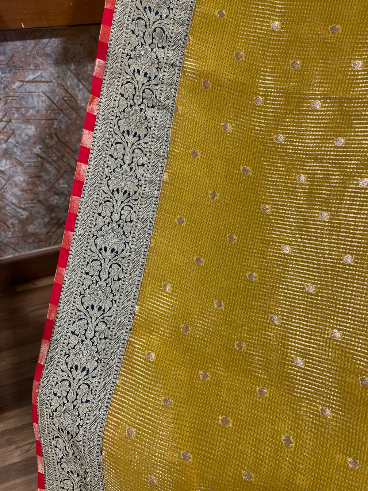 Yellow Fancy Kota banarasi and paithani exclusive fusion