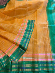 Yellow and Green Pure Kanchi Kora