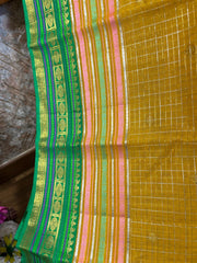 Yellow and Green Pure Kanchi Kora