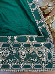 Deep Green Moroccan Silk Designer Exclusive