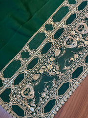 Deep Green Moroccan Silk Designer Exclusive