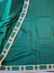 Deep Green Moroccan Silk Designer Exclusive