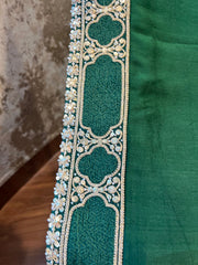 Deep Green Moroccan Silk Designer Exclusive
