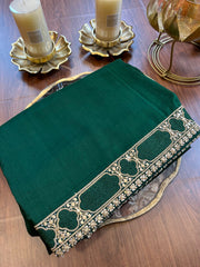 Deep Green Moroccan Silk Designer Exclusive