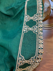 Deep Green Moroccan Silk Designer Exclusive