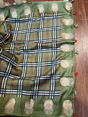 Burberry Tussar Silk Saree