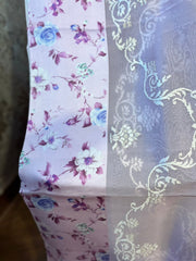 Baby Pink Pure Organza fancy Saree