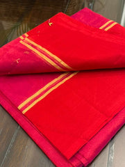Bright and Beautiful Red and Pink chanderi tissue &Beautiful Maroon Pure Chanderi Silk