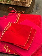 Bright and Beautiful Red and Pink chanderi tissue &Beautiful Maroon Pure Chanderi Silk