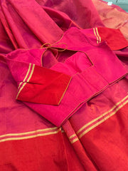 Bright and Beautiful Red and Pink chanderi tissue &Beautiful Maroon Pure Chanderi Silk