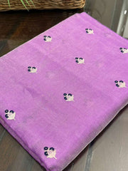 Bright and Beautiful Dark Lavender Chanderi Tissue Silk