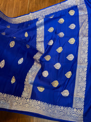 Royal Blue Mashru Banaras