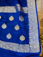 Royal Blue Mashru Banaras