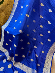 Royal Blue Mashru Banaras