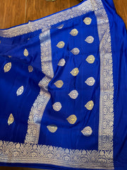 Royal Blue Mashru Banaras