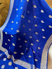 Royal Blue Mashru Banaras
