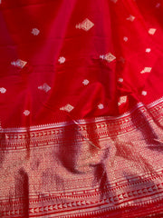 Dazzling Red Banarasi Mashru