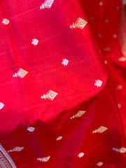 Dazzling Red Banarasi Mashru