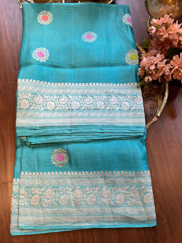 Mashru Banaras with Meenakari Buti