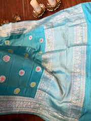 Mashru Banaras with Meenakari Buti
