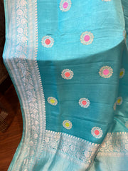 Mashru Banaras with Meenakari Buti
