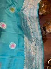 Mashru Banaras with Meenakari Buti