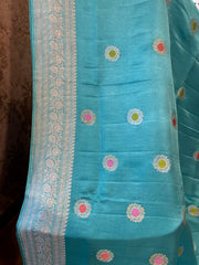 Mashru Banaras with Meenakari Buti