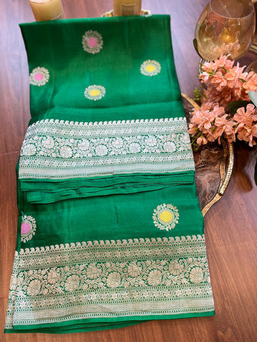 Mashru Banarasi Meenakari Buti