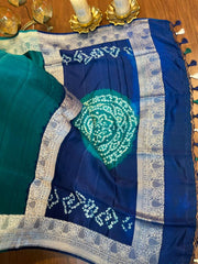 Pure Banarasi Hand Bandhini
