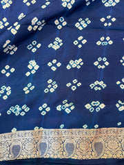 Pure Banarasi Hand Bandhini