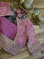 Rose Pink All Over Handwork Blouse