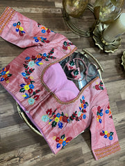 Peach Pink Rawsilk Blouse