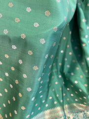 Green Pure Soft Drape Banarasi Silk Saree