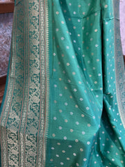 Green Pure Soft Drape Banarasi Silk Saree