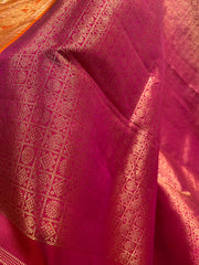 Pink and Orange Gadwal Pattu